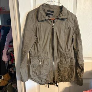 Express Women's Utility Jacket in Khaki